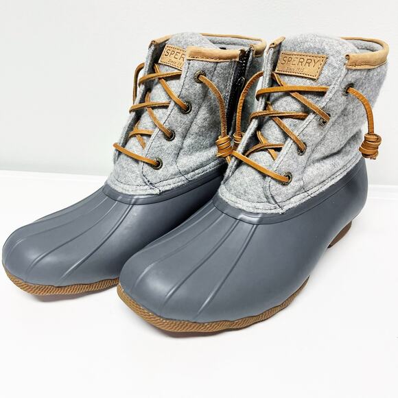 Sperry Shoes - NEW Sperry Women's Saltwater Wool Embossed Duck Boots w/ Thinsulate™ Size 8